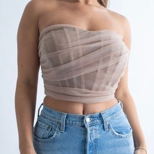 Bone lining corset top